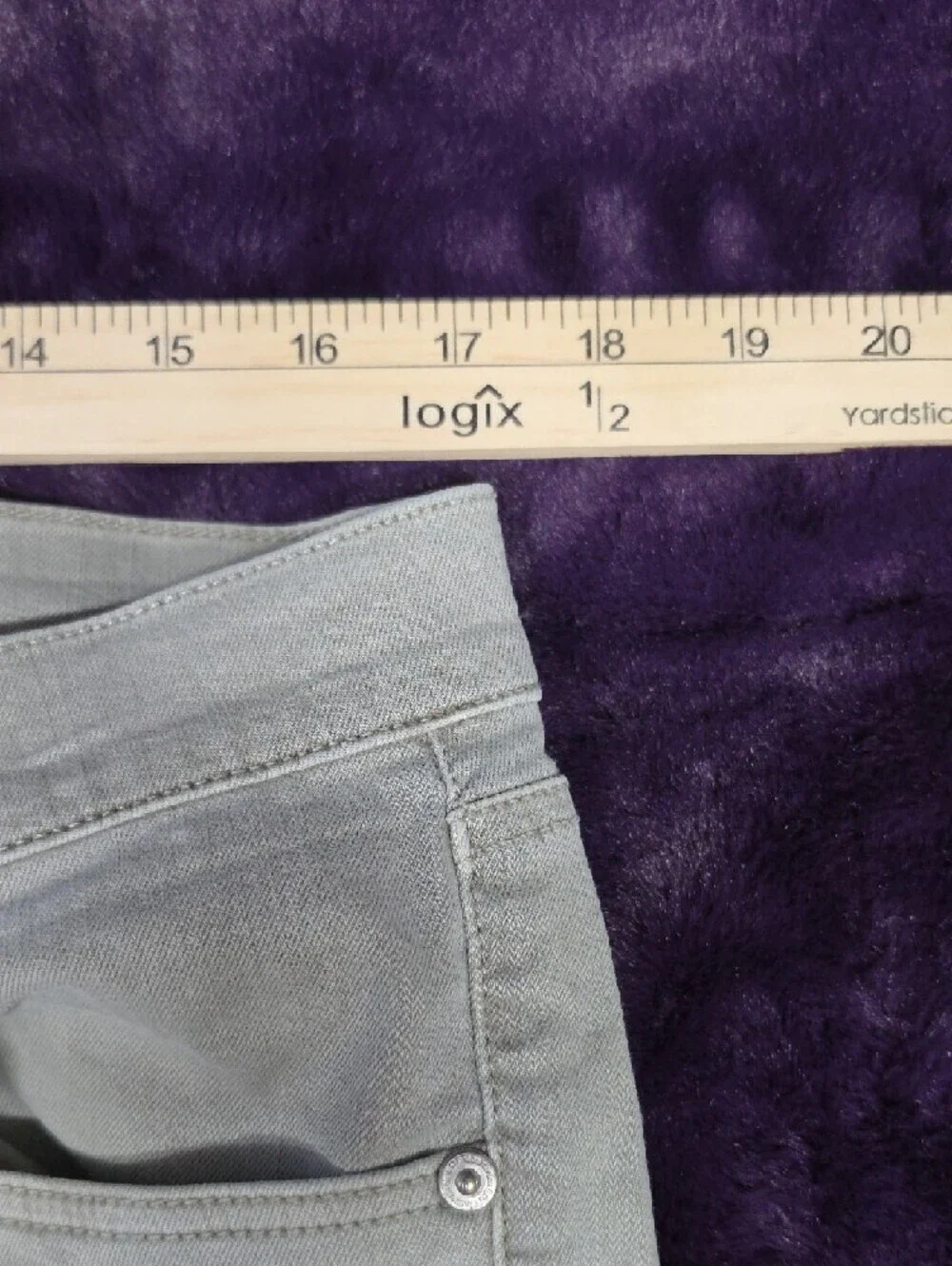 LOFT Olive-Cream Skinny Cropped Jeans sz 14